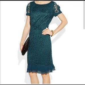 Tury Burch teal dress sz 2
